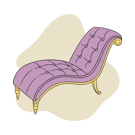Illustration of a vintage armchair on a white background. Vector illustrationのイラスト素材