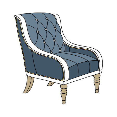 Armchair. Vector illustration. Isolated on a white background.のイラスト素材
