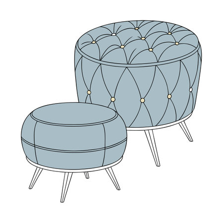 Vector image of two armchairs. Furniture for the living room.のイラスト素材