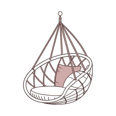 Hand drawn doodle vector illustration of a birdcage.のイラスト素材