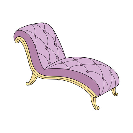 Vintage armchair. Vector illustration isolated on a white background.のイラスト素材