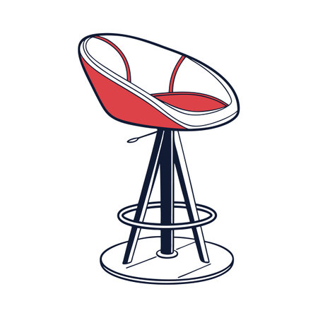 Office chair isolated icon vector illustration graphic design in blue and red colorsのイラスト素材