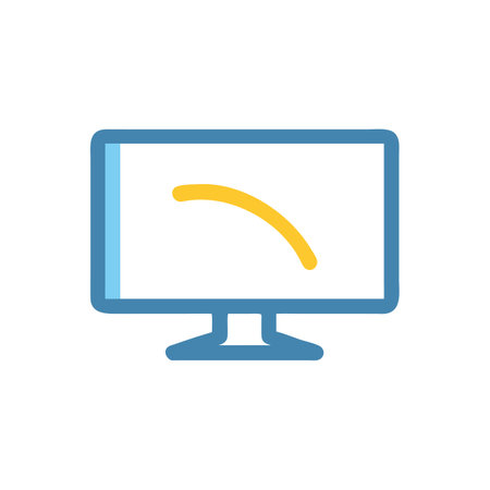 Computer monitor icon, vector illustration. Flat design style eps 10のイラスト素材