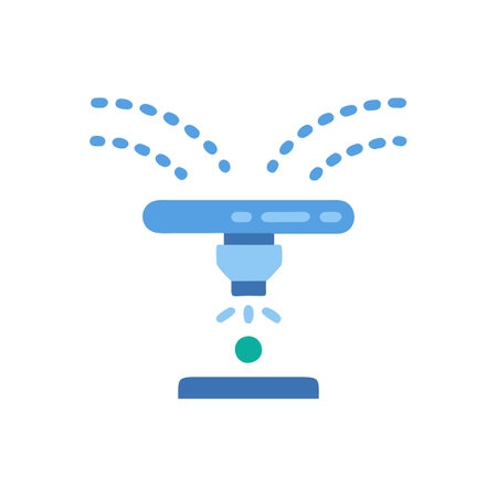 Advanced Smart Sprinkler for Efficient Water Managementのイラスト素材