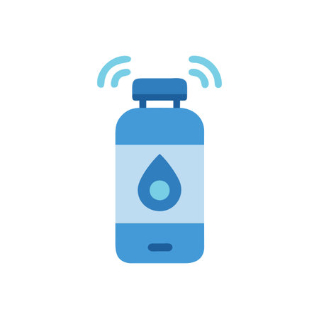 Innovative Smart Water Bottle for Tracking Intakeのイラスト素材