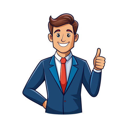 Businessman Making Thumbs Up Gestureのイラスト素材