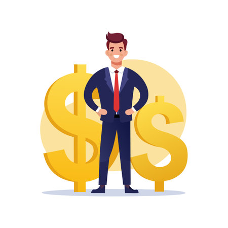 Businessman Presenting Innovative Ideas to Crowdのイラスト素材