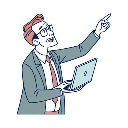 Illustration of businessmen activity.のイラスト素材