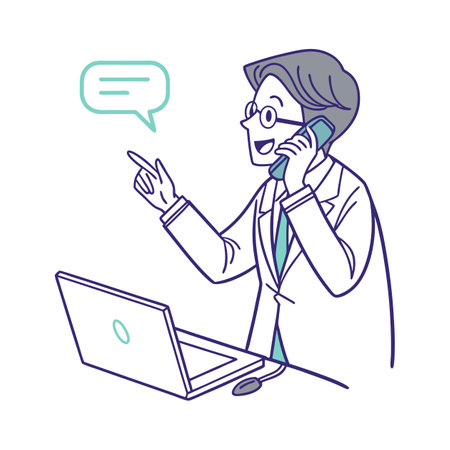 Illustration of businessmen activity.のイラスト素材