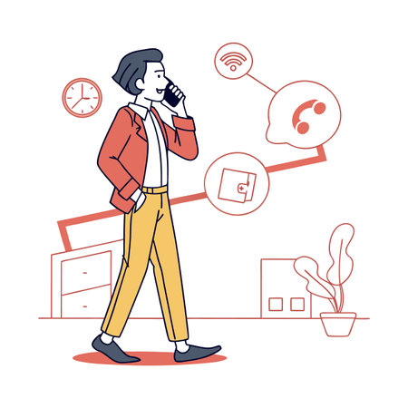 Illustration of businessmen activity.のイラスト素材