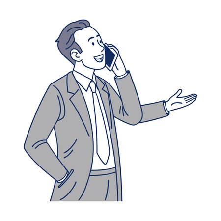 Illustration of businessmen activity.のイラスト素材