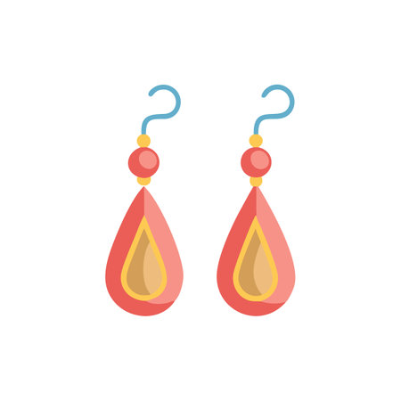 Elegant Earrings Icon for Fashion Accessoriesのイラスト素材