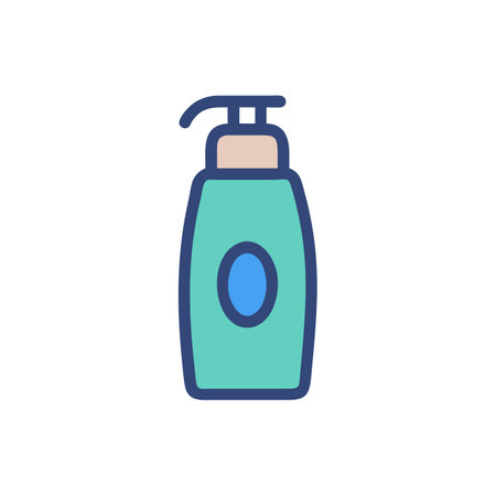 Sleek Shampoo Bottle Design for Hair Careのイラスト素材