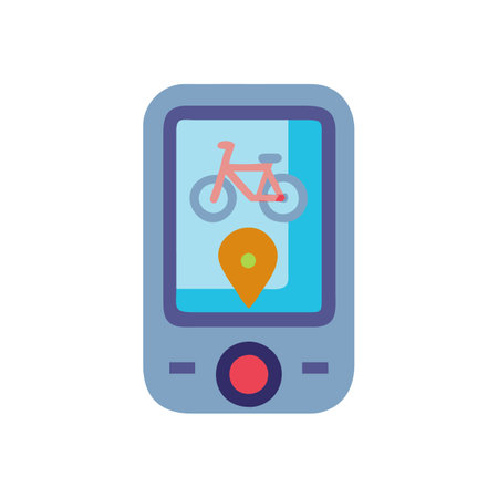Innovative Bike GPS Tracker Designのイラスト素材