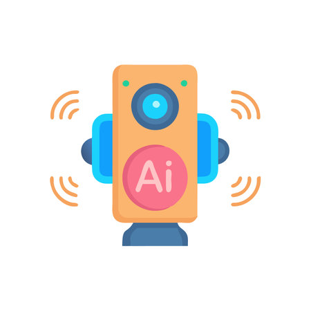 Stylish AI Speaker Vector Iconのイラスト素材
