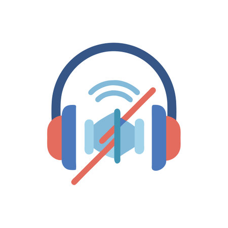 Headphones with Noise Cancellation Iconのイラスト素材