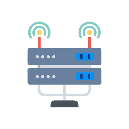 Network Router Connectivity Device Iconのイラスト素材