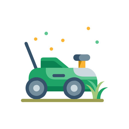 Robot Lawn Mower Device Iconのイラスト素材