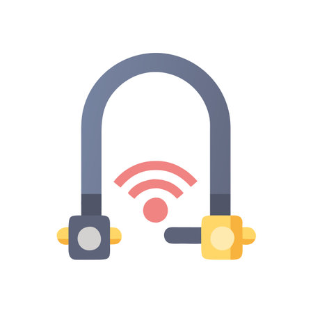 Smart Bicycle Lock Device Icon Designのイラスト素材