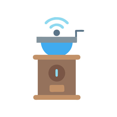 Smart Coffee Grinder Kitchen Device Iconのイラスト素材