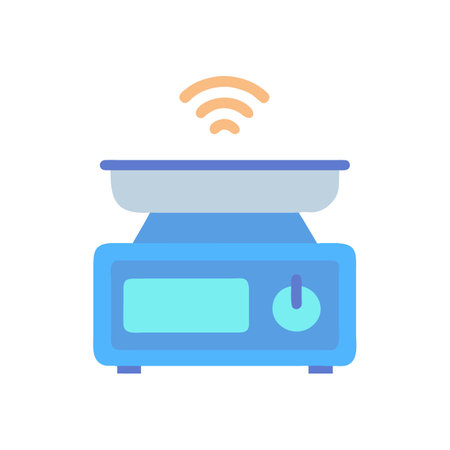 Smart Kitchen Scale Icon Designのイラスト素材
