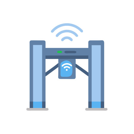 Smart Turnstile Access Control Iconのイラスト素材