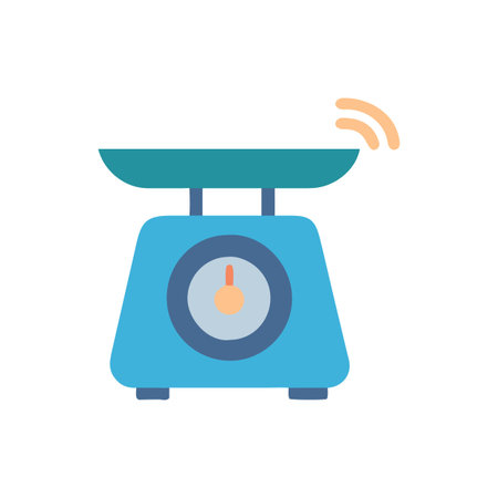 Smart Kitchen Scale Device Icon Designのイラスト素材