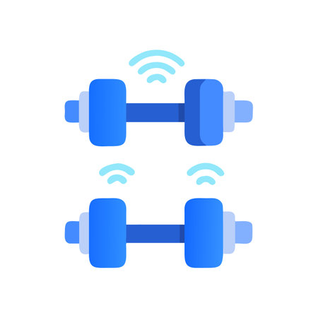 Smart Dumbbells Fitness Equipment Iconのイラスト素材