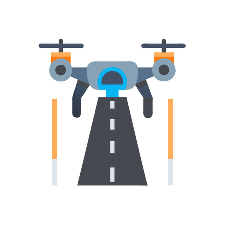 Drone for Highway Surveillance Monitoringのイラスト素材