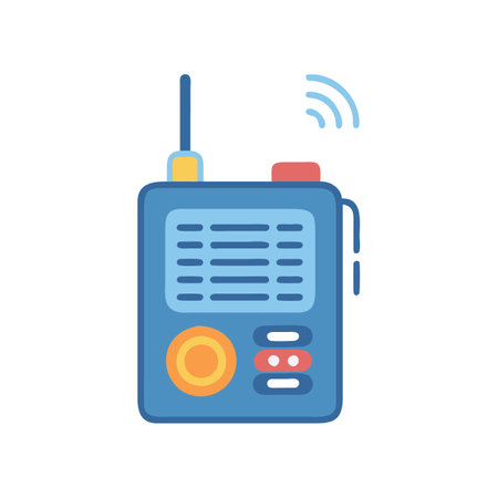 Emergency Radio Communication Alert Iconのイラスト素材