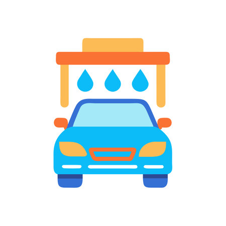 Vector Icon of Car Wash for Vehiclesのイラスト素材