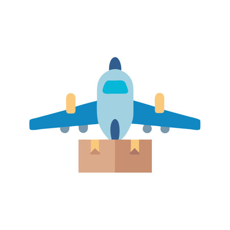 Vector Icon of Cargo Plane for Shippingのイラスト素材