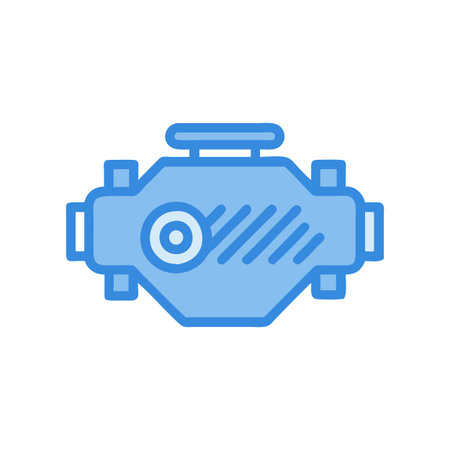 Car Engine Icon for Automotive Servicesのイラスト素材