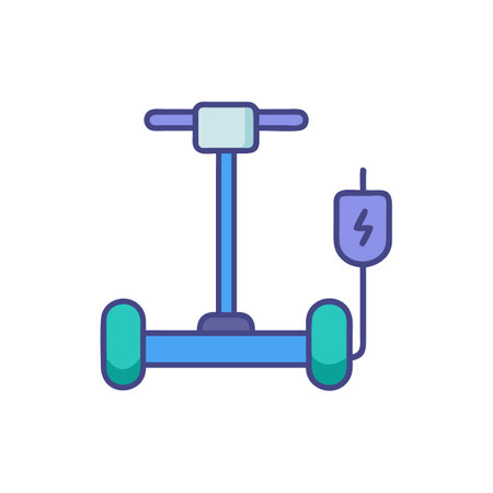 Stylized Electric Scooter Dock Icon for Urban Mobilityのイラスト素材