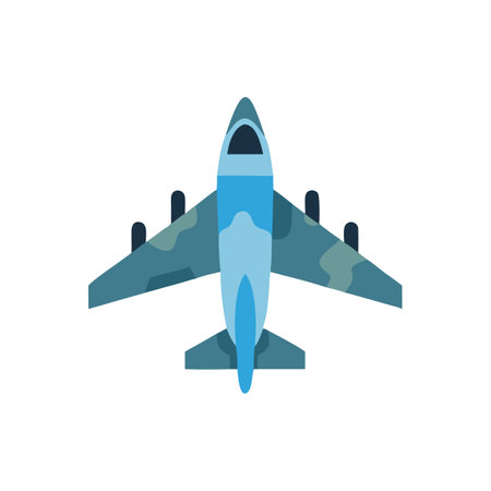 Vector Icon of Military Aircraft for Aviationのイラスト素材
