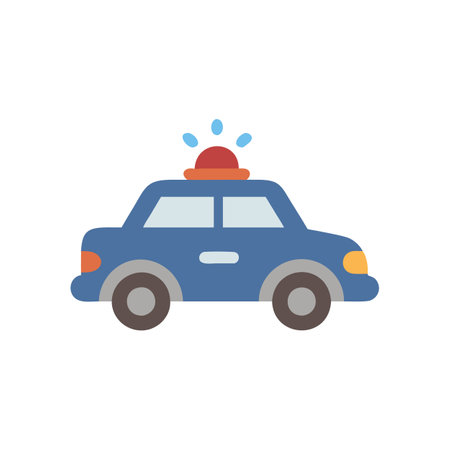 Reliable Police Car Icon for Law Enforcementのイラスト素材