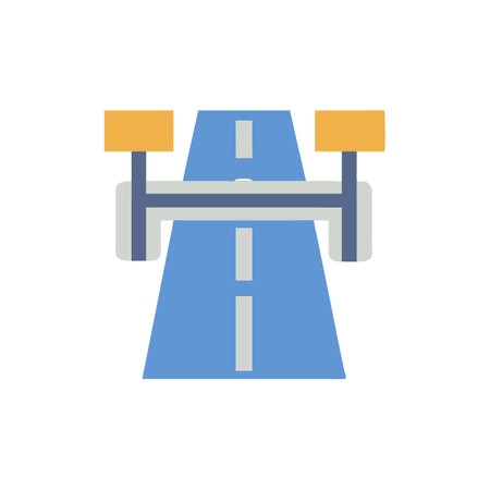Convenient Toll Road Icon for Travel Planningのイラスト素材