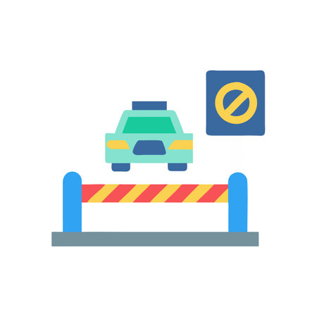 Dynamic Police Checkpoint Graphic for Public Safetyのイラスト素材