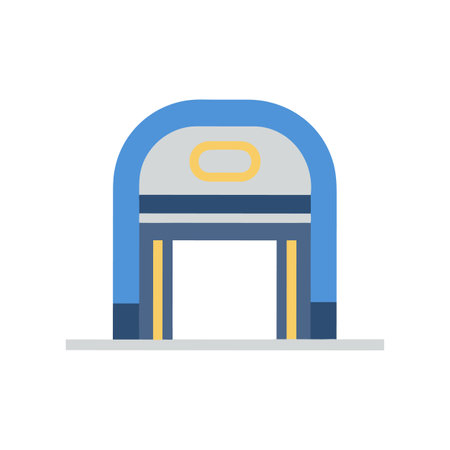 Dynamic Subway Entrance Icon for City Commutingのイラスト素材