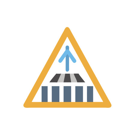 Charming Zebra Crossing Icon for Urban Areasのイラスト素材