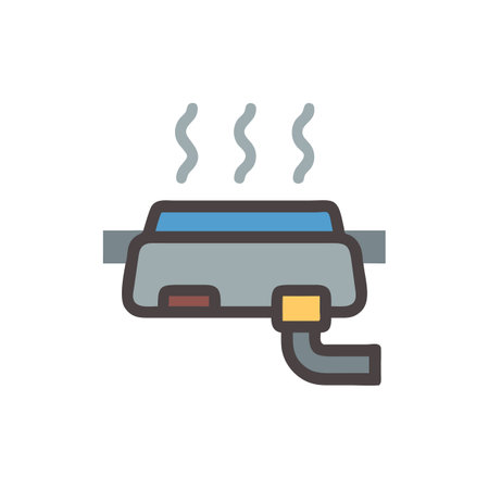 Creative Vehicle Exhaust Icon for Green Initiativesのイラスト素材