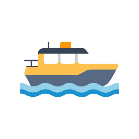 Dynamic Water Taxi Icon for Coastal Servicesのイラスト素材