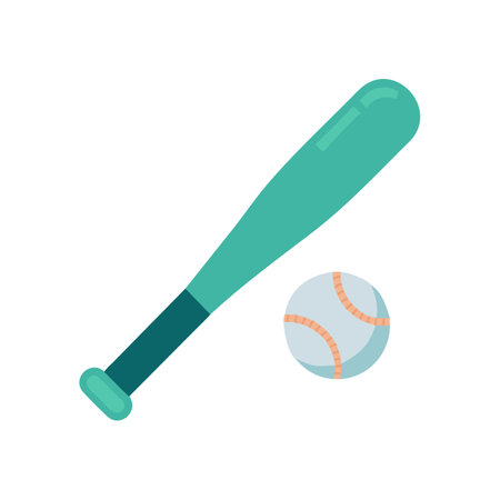 Icon Design for Baseball Bat and Ballのイラスト素材