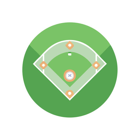 Dynamic Baseball Field Icon Designのイラスト素材