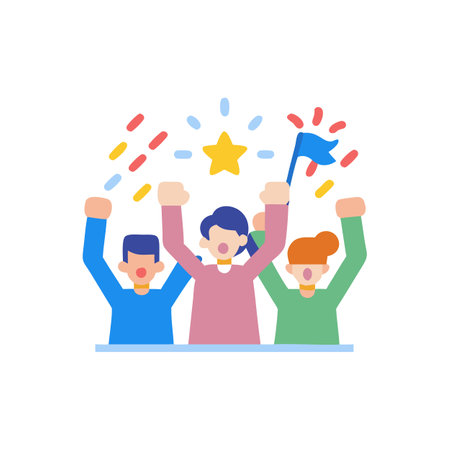 Crowd Cheer Icon for Sports Eventsのイラスト素材