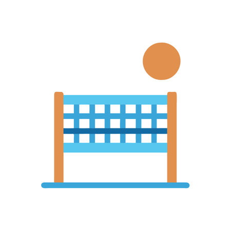 Beach Volleyball Icon for Sportsのイラスト素材