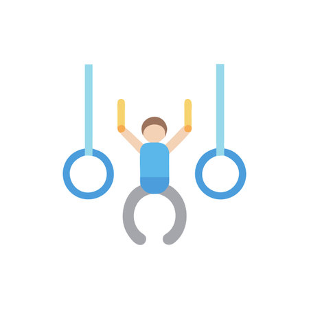 Creative Gymnast Rings Icon for Design