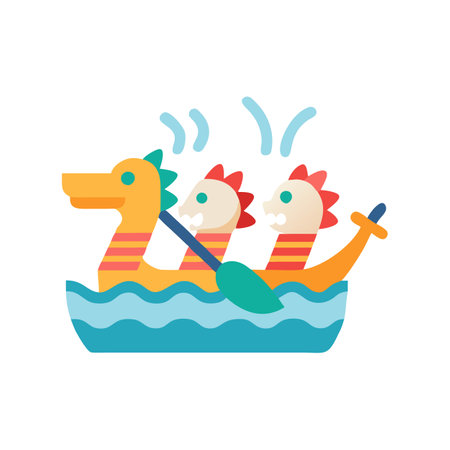 Dragon Boat Racing Icon Designのイラスト素材