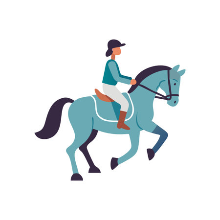 Equestrian Dressage Sports Icon Designのイラスト素材