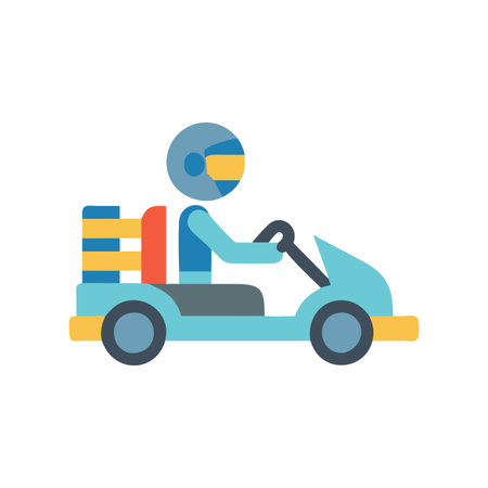 Creative Kart Racing Graphic Designのイラスト素材